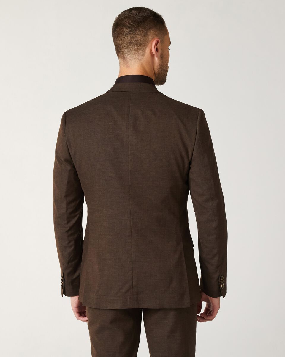 Mens Chocolate Tailored Suit Jacket
